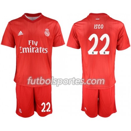Camisetas Real Madrid Isco 22 Niño Tercera Equipacion 2018/2019